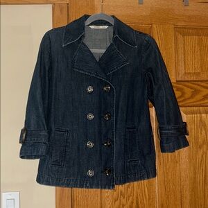 Old Navy Midnight Blue Denim Jacket. Size M.  Bracelet length sleeves